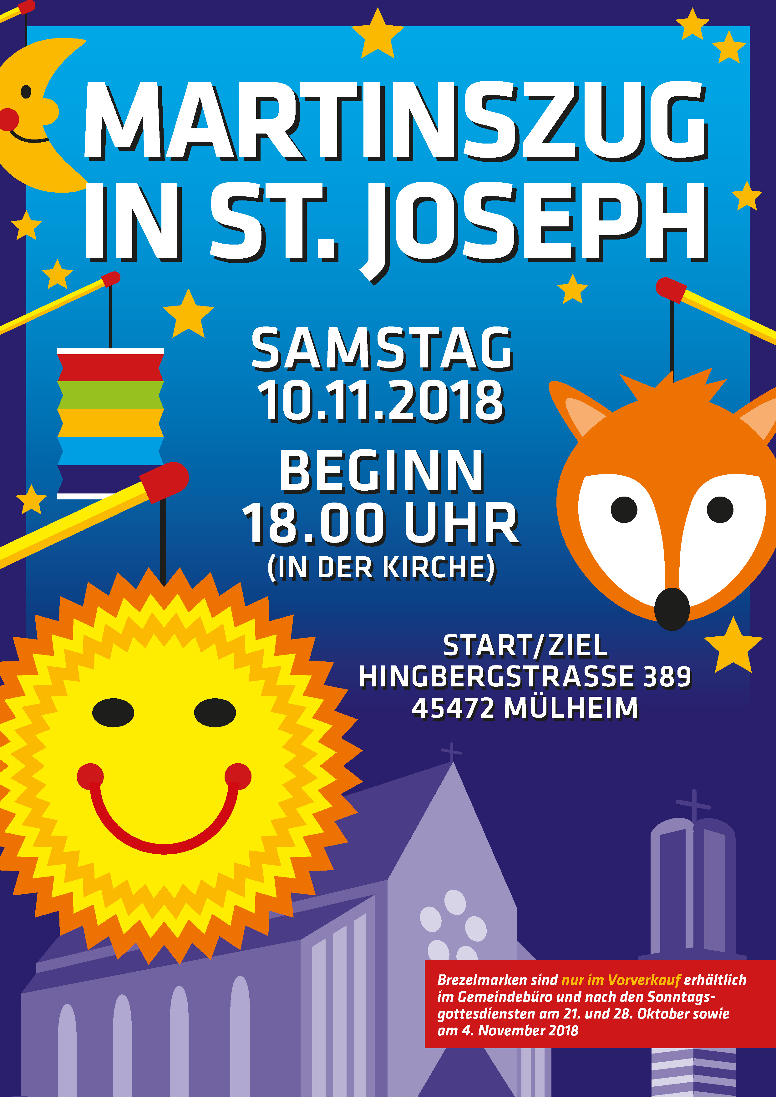 St Joseph Martinszug 2018 Plakat RZ